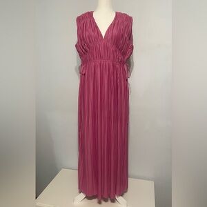 Endless Rose Pleated Pink Maxi Dress